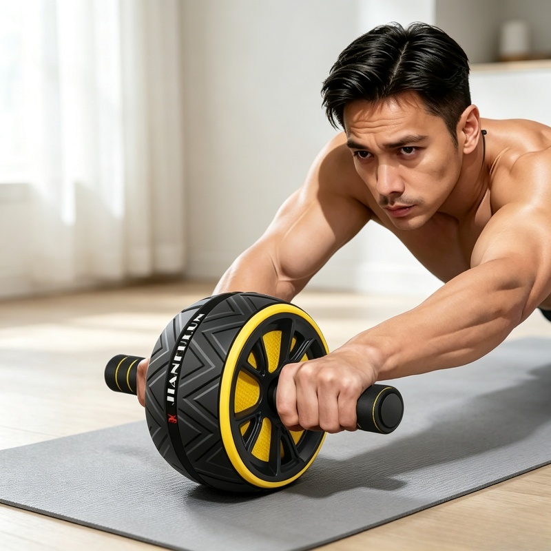 Home Gym Essentials - عجلة تمارين البطن غير القابلة للانزلاق،