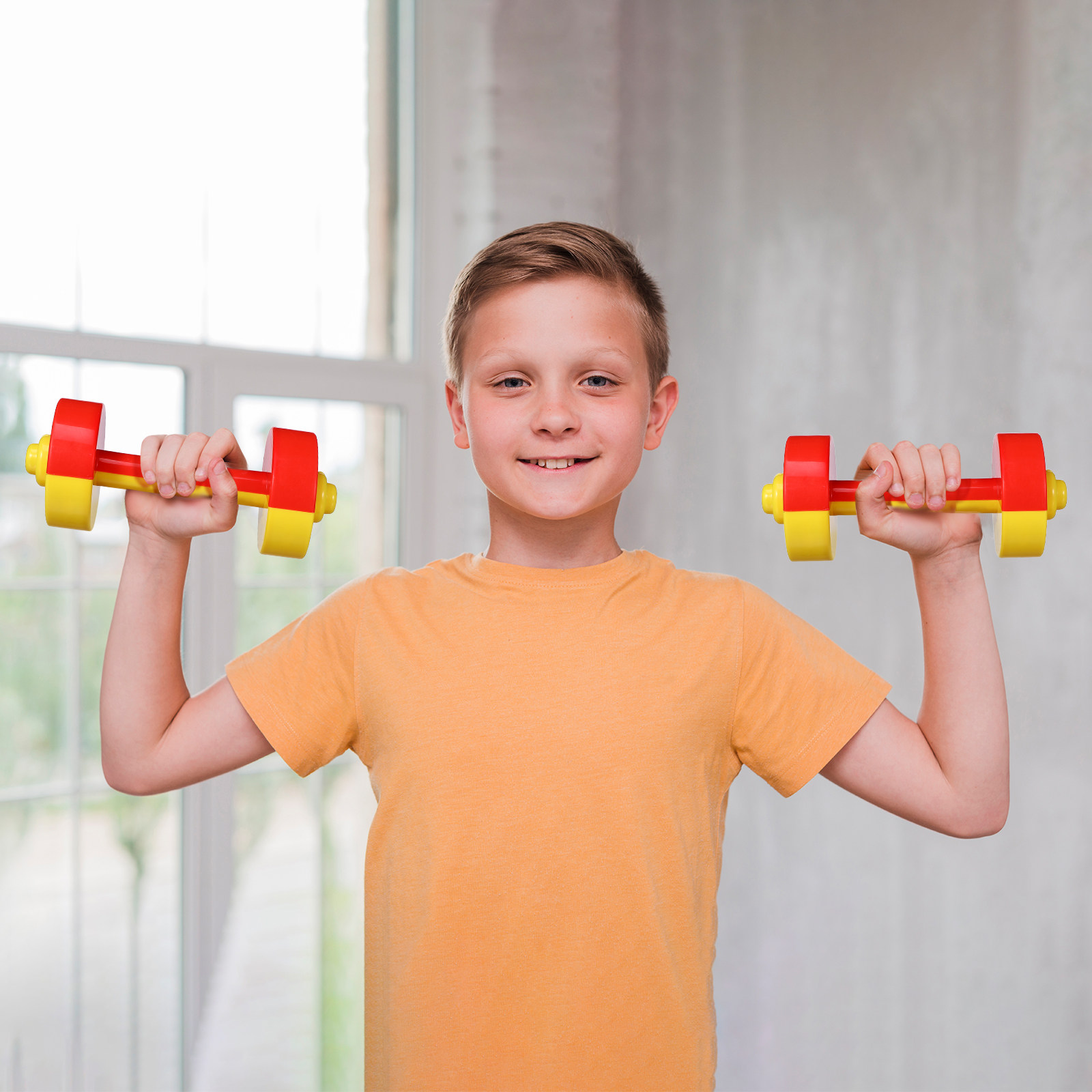 Home Gym For Kids - زوج من الدمبل البلاستيكي للأطفال، أثقال
