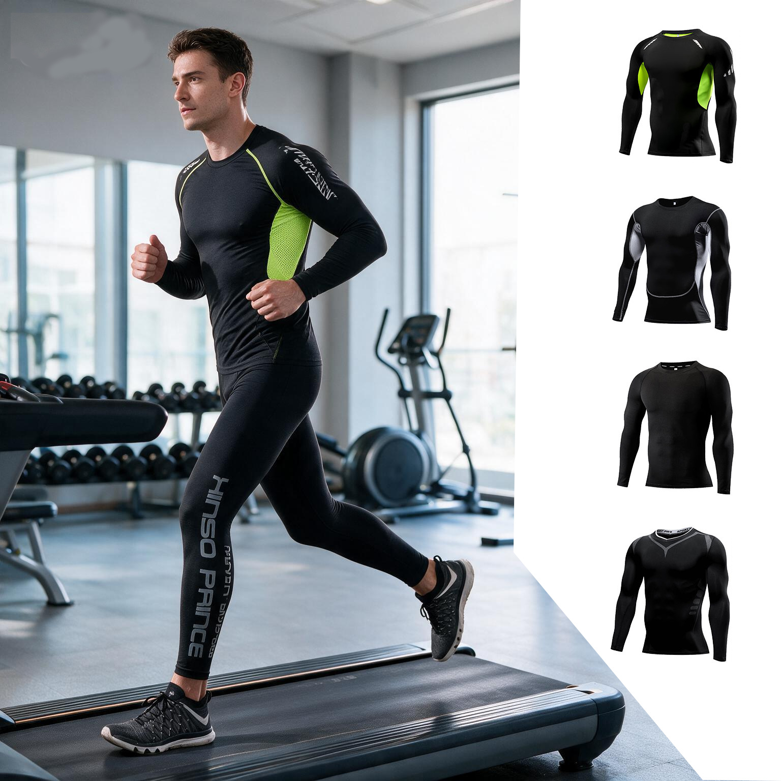 Home Gym Full Body - بدلة رياضية ضاغطة للرجال 2026، طقم