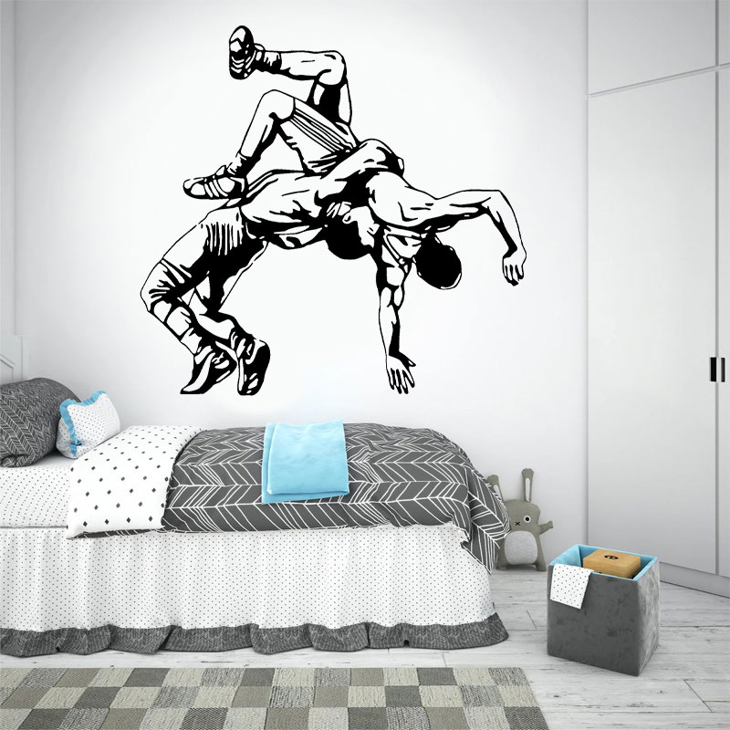 المصارعة رمي صور مطبوعة للحوائ - مراجعة Home Gym Wallpaper وسعره