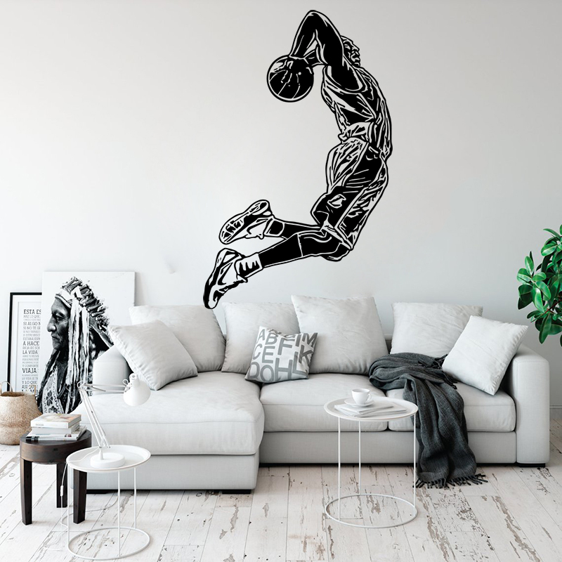 ملصقات جدارية للاعب كرة السلة  - مراجعة Home Gym Wallpaper وسعره