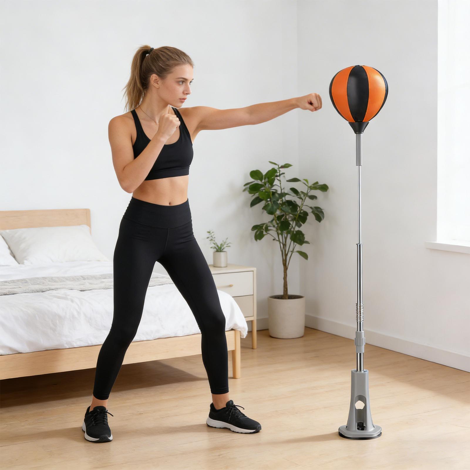 كيس ملاكمة مع حامل، قاعدة شفط  - مراجعة Home Gym For Kids وسعره