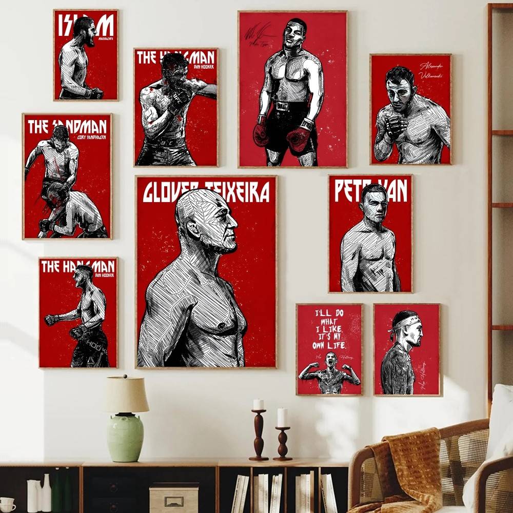 ملصق ورقي لرياضي محارب، صورة م - مراجعة Home Gym Wallpaper وسعره