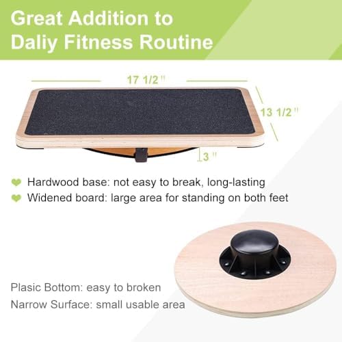 لوح توازن خشبي احترافي للمكتب، - مراجعة Wobble Board Balance وسعره