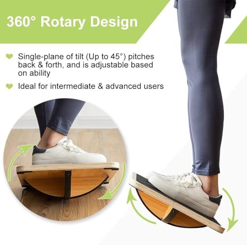 لوح توازن خشبي احترافي للمكتب، - مراجعة Wobble Board Balance وسعره