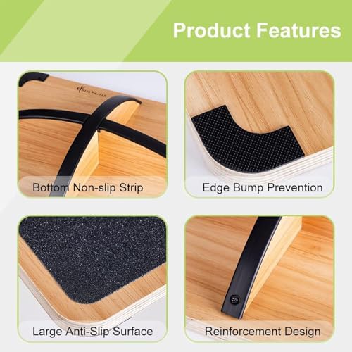 لوح توازن خشبي احترافي للمكتب، - مراجعة Wobble Board Balance وسعره