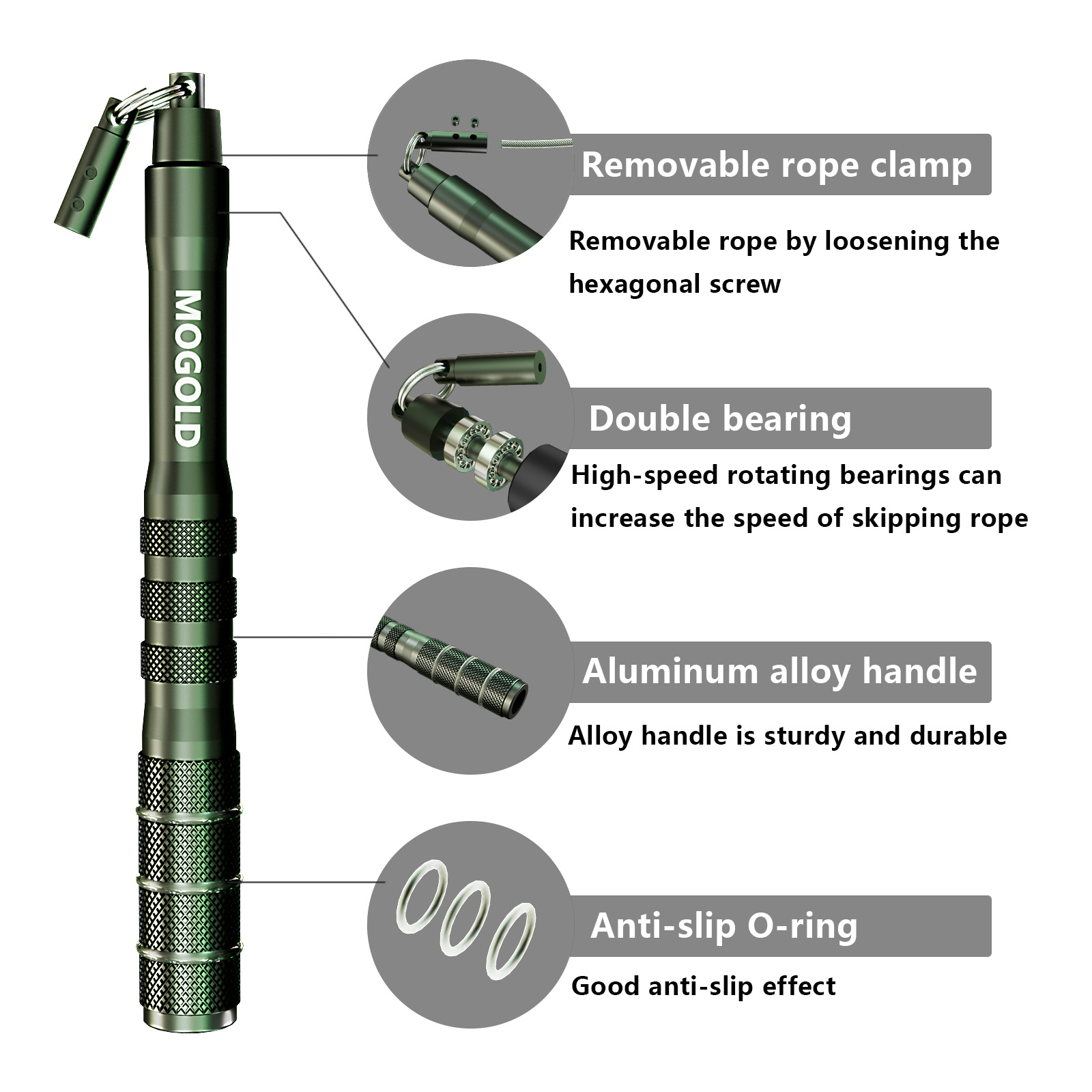 حبل نط سريع مضاد للتشابك، حبل  - مراجعة Jump Rope Bearing وسعره