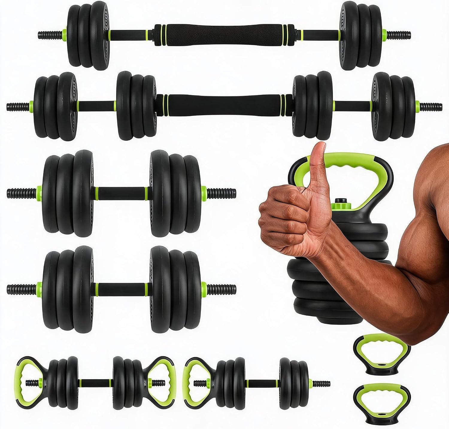 مجموعة دمبل قابلة للتعديل 4 في - مراجعة Home Gym Outfit وسعره