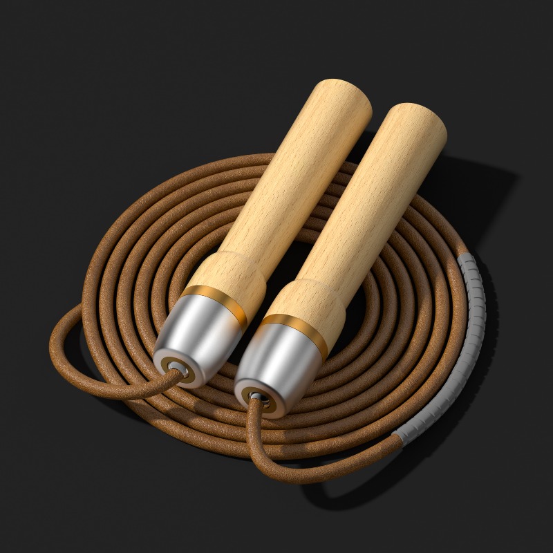 حبل قفز بمقبض خشبي وجلد بقري م - مراجعة Jump Rope Bearing وسعره