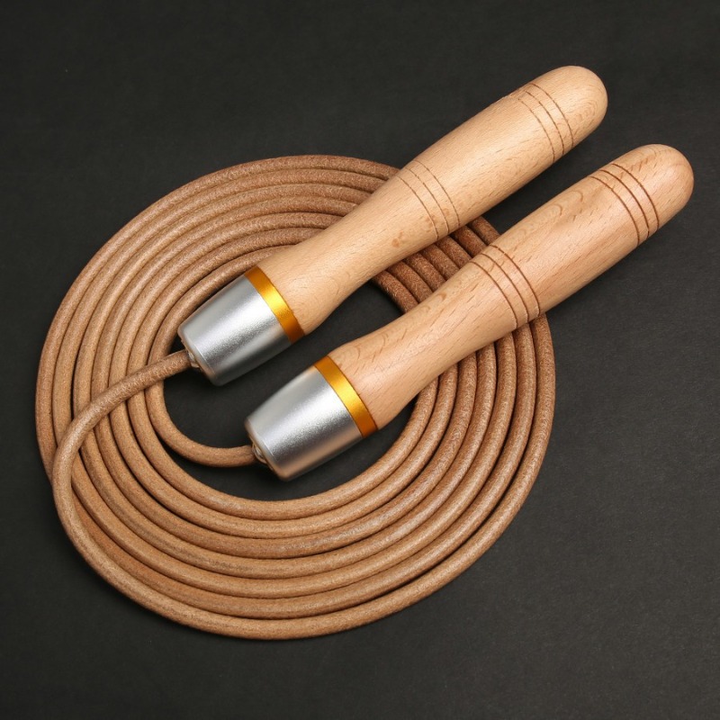 حبل قفز بمقبض خشبي وجلد بقري م - مراجعة Jump Rope Bearing وسعره