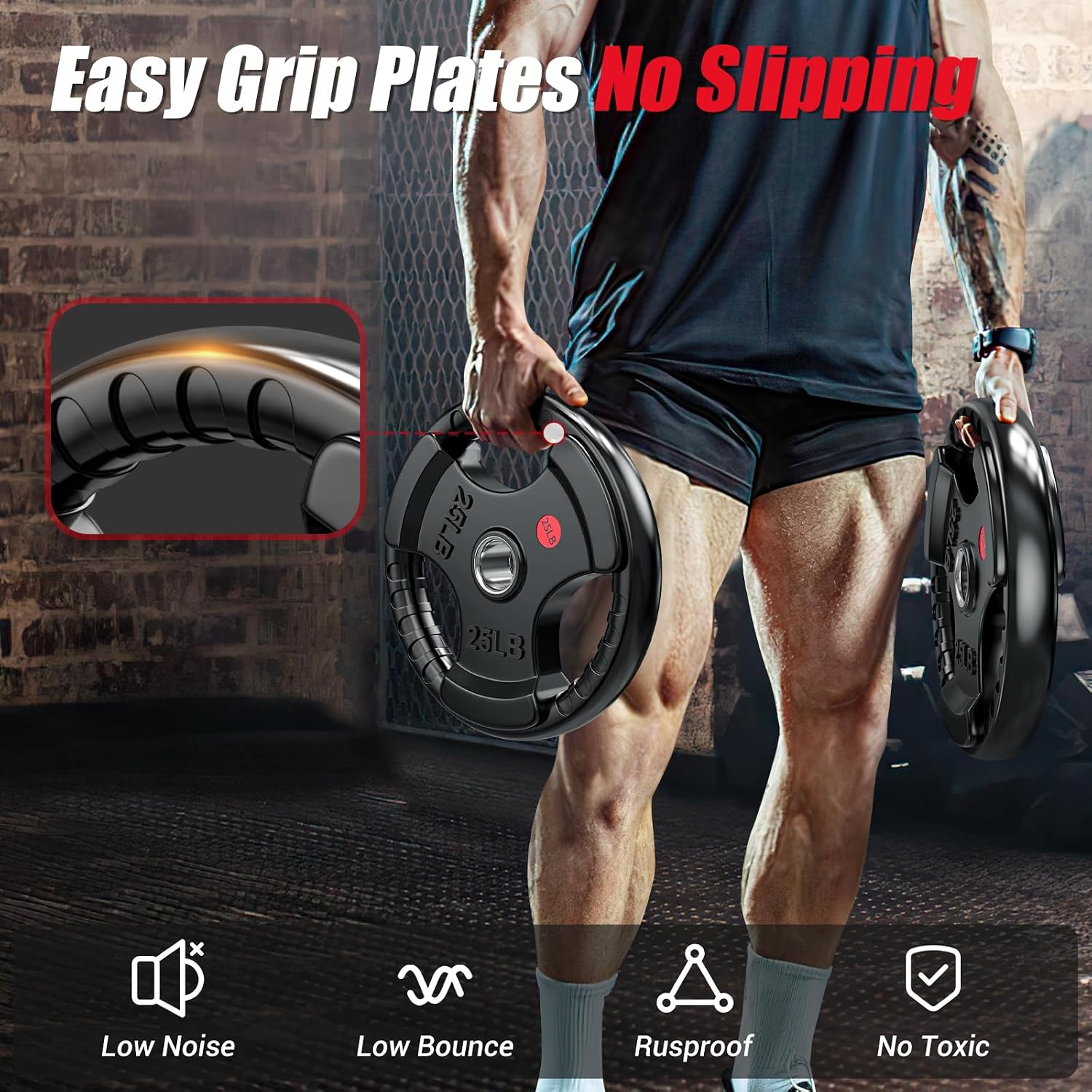 أقراص أوزان أولمبية مغلفة بالم - مراجعة Home Gym Outfit وسعره